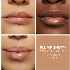 BUXOM Plump Shot Lip Serum ~ GILT ~ Sheer Gold Sparkle Gloss NEW‎